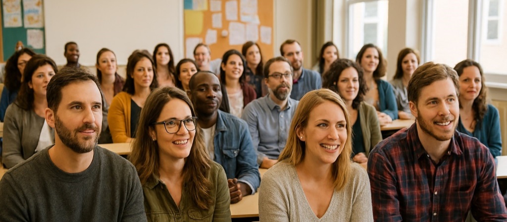 KI-generert bilde av foreldremøte